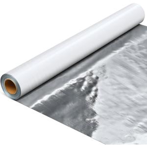 Ireer 4ft *250ft Radiant Barrier Insulation Roll Attic Reflective Commercial Grade Heavy Duty Foil Insulation Cover Roll Wrap for Garage Door Roof House Cold Storage