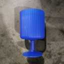12 x Plastic Wine Goblets Blue