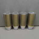 Goodluck 200PCS 9oz Gold Plastic Cups for Party, Disposable Gold Rim Cups, Plastic Cocktail Glasses for Wedding Thanksgiving, Christmas, and Parties