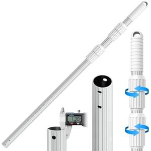 YEECHUN Professional 16.5 Foot Swimming Pool Pole Telescopic Heavy Duty Aluminum, Adjustable Length 6.5 to 16.5 Feet, Universal Pole for Skimmer Net Rake, Hooks, Vacuum Heads and Brushes