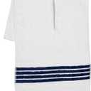 The Tour Towel | Large Golf Caddy Towel Terry Cloth, Absorbent 19" x 44", Center Cut, Perfect Hang Golf Cart Accessory and Golf Bag, Multiple Colors (White W/Blue Stripes)