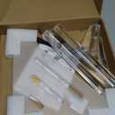 Acrylic Corner Shower Stool for Shaving Legs 14.3''H Clear Waterproof Foot Rest with Storage Shelf Triangle Shower Bench for Small Inside Spaces