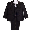 YuanLu 3T Baby Toddler Boy 5 Pcs Set Formal Tuxedo Suits No Tail Wedding Christening Baptism Outfits