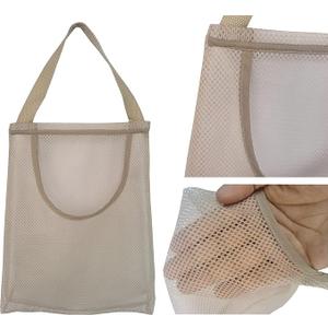 Space-saving Hanging Mesh Bag Breathable Onion Storage Holder for Kitchen Organization Reusable Garlic Ginger Net Wall-mounted Design Elegant 5 Pack