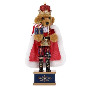 Christmas Decorations Nutcracker Ornament,6.3 Inch Wooden Traditional Nutcracker,Festive Collectible Christmas Nutcracker,Painted Nutcracker Figures Party Tabletop Thanksgiving Decor, The King Bear