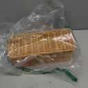  Cable Management Box, Handmade Rattan Cable Organizer, Open Slots Cords Hider Box Cord Basket Under Desk Cord Organizer for Computer Router USB Hub & Power Strip