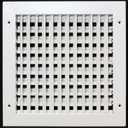10"w X 10"h Adjustable AIR Supply Diffuser - HVAC Vent Cover Sidewall or Ceiling - Grille Register - High Airflow - White [Outer Dimensions: 11.75"w X 11.75"h]