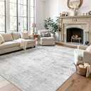 84x60 Inch Washable For Living Room, Modern Soft Tufted Rug, Non-Slip Small Rugs Floor Mat