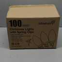 C9 Clear Christmas String Lights, 100 Feet Waterproof Vintage Christmas Tree Lights, Outdoor Roofline String Lights with 100 Clear Bulbs for Patio Garden Holiday Indoor Home Decoration, Green Wire