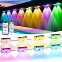 Outdoor Fence Lights Plug in, 50FT RGBIC LED Fence Lights, App & Remote Control, 100 Scene Modes, IP67 Waterproof Outdoor Lights for Backyard, Patio, Deck - Brighter Than Solar Lights