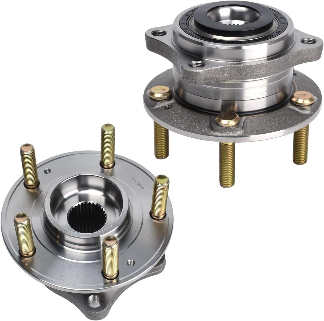 Autoround 513266 Front/Rear Wheel Hub And Bearing Assembly Fit for Kia Sorento 11-15 / Rondo 14-17, Hyundai Santa Fe 07-20 / Veracruz 07-12, 5 Lugs Non-ABS, 2-Pack