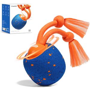 Cheerble Smart Interactive Dog Toy, Wicked Ball Rolly, Automatic Moving, Bouncing, Rotating, E-TPU Material, Active Rolling Interactive Dog Ball for Medium and Large Dogs (Blue)