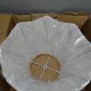 VIHOSE Victorian Scallop Lamp Shade Vintage Large 7.5" Top x 15.8" Bottom x 15 "High Replacement Lamp Shade with Tassels and Fringe Finial Fitting Bell Shape Scallop Fringe(Cream White)