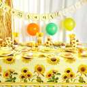 Sparkle and Bash Serves 24 Sunflower Party Supplies & Yellow Decorations, Baby Shower Paper Plates, Napkins, Tablecloth, You Are My Sunshine Banner - Party Plate