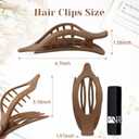 French Concord Hair Clips - 6Pcs Side Slide Volume Clips for Women Girls, Strong Hold No Slip Grip, Thick or Thin Hair (Matte Finish, L:4.6 IN, W:1.97IN)