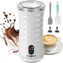 Milk Frother, Paris Rhne 4-in-1 Milk Steamer and Frother, Hot & Cold Foam Milk Warmer with Temperature Control, Auto Shut-Off Frothers for Coffee, Latte, Cappuccino, Macchiato