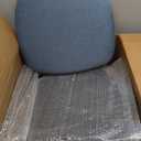 Kitchen Dining Chairs Set of 2 Modern Soft Linen Farmhouse Dining Room Chair with Metal Legs, Blue/Walnut