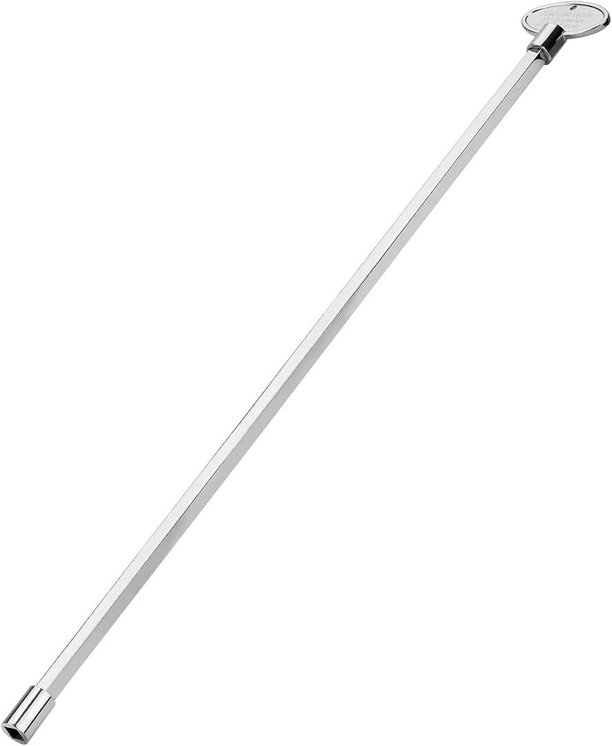 Stanbroil Universal 24-Inch Gas Valve Key, Fits 1/4" and 5/16" Turn Ball Valve for Fire Pits and Fireplaces, Polished Chrome