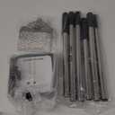 Dog Pooper Scooper,Tray and Spade Set Poop Scooper for Dogs, Adjustable Long Handle Metal Pooper Scooper with Bin for Pet Waste Removal, No Bending Clean Up for Medium and Large Dogs