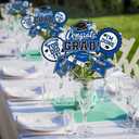 30 PCS Graduation Party Decorations Congrats Grad Table CenterpieceGraduation Table DecorationsCongratulate Graduation Centerpiece Sticks Table Toppers for Graduation Party(Blue,Black