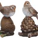 Artpaul Bird Figurines for Home Decor Handcrafted Shelf & Table Birds Statue, Gift for Mom and Bird Lovers