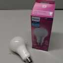 PHILIPS LED 150-100-50W A21 1-Pack 3-Way Soft White (2700K) 2150-1600-620 Lumen (18.5-13-6W = 150-100-50W) Frosted Flicker-Free Light Bulb