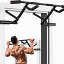 ONETWOFIT 2025 Upgrade Multi-Grip Pull Up Bar for Doorway - 460 lbs Heavy Duty Chin-Up Bar for Home Gym Exercise, Door Frame Pull Up Bar for Almost All Doors (Black)