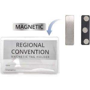JW Magnetic Badge Holder - Pack of 2 - for Jehovah's Witnesses Convention