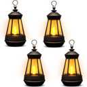 4 Pack Mini Solar Lantern Lights Replacement Parts for Outdoor Statue,Waterproof Solar Hanging Lights Decorative Garden Decor, Warm White