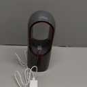 Desk Fan Bladeless, 11.8 Inch Office Fan Small, Quiet, 3 Speed Adjustment, Touch Control, Easy to Clean, Desk Fans Small Quiet, Ideal for Office, Living Room, Bedroom (Gray/Dark Red)