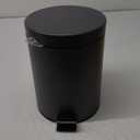 InterDesign 5-Liter Steel Step Waste Can with Bucket Insert  Matte Gray 5L