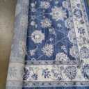 JONATHAN Y MDP101A-28 Modern Vintage Moroccan Traditional Indoor Runner Rug Floral Easy -Cleaning Bedroom Kitchen Living Room, 2 X 8, Navy/Light Grey