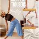 Neer 3 Pack Women's Capri Pants, Wide Leg Basic Sweatpants Lounge Loose Fit Casual Drawstring Yoga Capris with Pockets, Size M