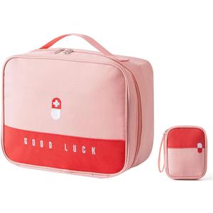 Travel Medicine Bag, Medical Bag Empty, for Home, Travel, Camping, Car, Hiking & Outdoor Emergencies, Medicine Travel Bag Kit