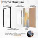 5x7 Picture Frame - 5 x 7 Thin Aluminum Photo Frames with 4x6 Removable Mat - High Definition Plexiglass - Ideal for Wall or Tabletop Display - Wall Hook Hanging Hardware Included - Black, Set of 1