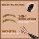 iMethod Eyebrow Pen - Eyebrow Pencil,2-in-1 Eyeliner Dual-Ended Microblading Eyebrow Pencil Long Lasting Waterproof Hair-Like Brow Pencil,with Eyebrow Brush,Eyebrow Pencils for Women,Reddish Brown