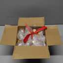 Patelai 18 Pcs Christmas Drink Balls Clear Shot Glass Ornaments Xmas Tree Fillable Ornaments Plastic Xmas Water Bottle Bulbs for Holiday Party Decorations (Round,50 ml)