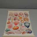 JINYO Seashell Wall Decor, Colorful Seashell Coastal Beach Wall Art Poster, Ocean Room Decor, Preppy Beach Room Decor Canvas Prints Wall Decor for Home Office, 12x16 Inches