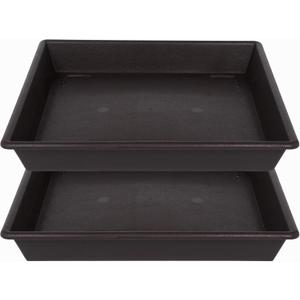 NIMYAU Square Plant Saucer 14 Inch 2 Pack，Plant Stand Plant Trays for Pots Heavy Duty Plastic Plant Saucers for Indoors Outdoors, Flower Pot No Holes Plant Lover Gardening Gifts