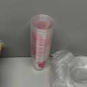 Patelai 90 Set 12 oz Valentine's Day Disposable Cups with Lids and Paper Straws Valentine's Day Plastic Clear Pink Red Heart Be Mine Love Cups for Beverage Snacks Coffee Hot Cold