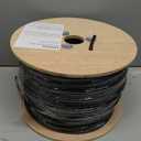 Cat8 Bulk Ethernet Cable 650ft, Outdoor/Indoor CAT 8 Double Shielded Ethernet Bulk Cable Reel 2000Mhz 40G Heavy-Duty Waterproof 26AWG S/FTP Cat 8 Ethernet Spool Black(Connector Included