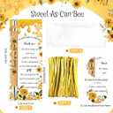 Spakon 50 Sets Bee Baby Shower Pens Favors Bamboo Pens with Thank You Bookmarks Cute Baby Shower Return Gifts for Guest Party Favors Decorations Game Prizes Gender Reveal Supplies