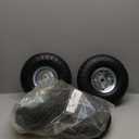 (Pack of 4) AR-PRO 10" Heavy-Duty Replacement Tire and Wheel - 4.10/3.50-4" with 10" Inner Tube, 5/8" Axle Bore Hole, 2.2" Offset Hub and Double Sealed Bearings for Hand Trucks and Gorilla Cart (Silver)