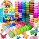Ixiaoyoo Air Dry Clay, 100 Colors Modeling Clay for Kids, Safe & Non-Toxic, DIY Model Art & Crafts Toys with Sculpting Tools, Home Party Favors, Birthday Toys Gift for Ages 3-12 Boys & Girls