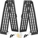 gardhom 2PCS 7.5' Heavy Duty Ramps 3000lbs Capacity Aluminum Folding Loading Ramps with Handle Truck Ramps for ATV UTV Pickup Motorcycle Dirt Bike Lawn Mower Snow Blower