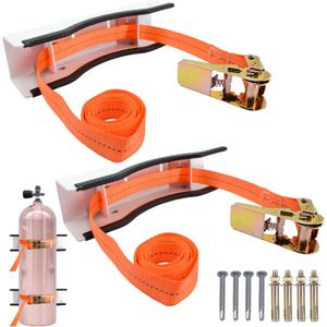 Propane Tank Mount Wall Propane Tank Holder with 59inch Ratchet Strap