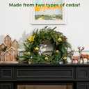 Real Touch Christmas Garland, Thick and Lush, Soft Bendable, Lifelike Cedar Garland Realistic, Christmas Garland for Mantle, Party Dcor(Eucalyptus Cedar, 9 FT)
