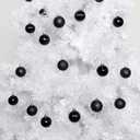 Lulu Home Halloween Hanging Ornaments, 34 Count 1.57" Pre-Strung Plastic Balls, Shatterproof Barrel Packed Balls for Holiday Party Wreath Tabletop Tree Decorations, Black