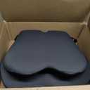 Navizam Lumbar Support Pillow for Office Chair Seat Cushions for Office Chairs - Back Support for Office Chair, Pillow for Car Chair Cushion with Anti-Slip Base, Backrest with Elastic Strap
