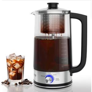 PULZO 10-Cup Electric Percolator Coffee Pot,Glass Percolator Coffee Maker